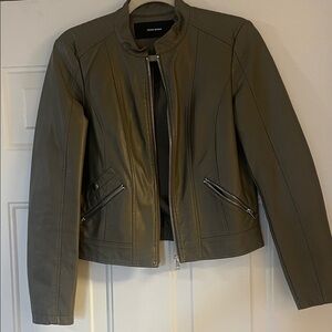 Vero Moda Olive Leather Jacket